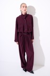 PANTALONE CON MICROPIEGHE VINO