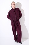 PANTALONE CON MICROPIEGHE VINO