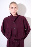 GIUBBOTTO BOMBER CON TASCONI VINO