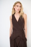 GILET CON LACCIO LATERALE MORO