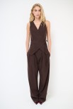 GILET CON LACCIO LATERALE MORO