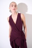 GILET CON LACCIO LATERALE VINO