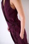 GILET CON LACCIO LATERALE VINO