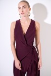GILET CON LACCIO LATERALE VINO