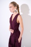 GILET CON LACCIO LATERALE VINO