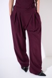 PANTALONE CON PIEGHE E SALPA DAV. VINO