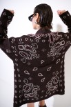 GIACCA KIMONO IN MAGLIA CON CINTURA PAISLEY MORO