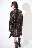 GIACCA KIMONO IN MAGLIA CON CINTURA PAISLEY MORO