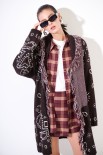 GIACCA KIMONO IN MAGLIA CON CINTURA PAISLEY MORO