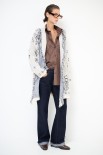 GIACCA KIMONO IN MAGLIA CON CINTURA PAISLEY SABBIA