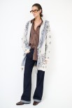 GIACCA KIMONO IN MAGLIA CON CINTURA PAISLEY SABBIA