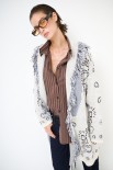 GIACCA KIMONO IN MAGLIA CON CINTURA PAISLEY SABBIA