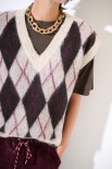 GILET OVER ROMBI MORO