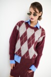PARICOLLO ROMBI BORDEAUX