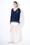 MAGLIA SCOLLO V BLU/BIANCO