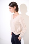 MAGLIA SCOLLO V MISTO CACHEMIRE BEIGE