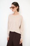 MAGLIA OVER PARICOLLO MISTO CACHEMIRE BEIGE