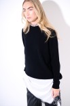 MAGLIA MEZZO COLLO MISTO CACHEMIRE NERO