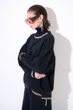 FELPA COLLO DIAMANTI MNC DIAMANTI NERO