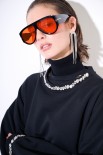FELPA COLLO DIAMANTI MNC DIAMANTI NERO