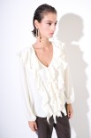 CAMICIA DOPPIA ROUCHES FLUIDO BURRO