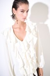 CAMICIA DOPPIA ROUCHES FLUIDO BURRO