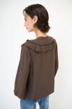 CAMICIA DOPPIA ROUCHES FLUIDO CIOCCOLATO