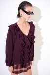 CAMICIA DOPPIA ROUCHES FLUIDO VINO