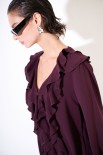 CAMICIA DOPPIA ROUCHES FLUIDO VINO