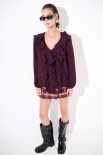 CAMICIA DOPPIA ROUCHES FLUIDO VINO