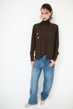 BLUSA CON SCOLLO DT E ORECCHINI MORO