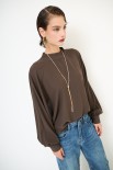 BLUSA APERTA DIETRO CON COLLANA FILO ORO MORO