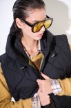 GILET TRAPUNTA CON CAPPUCCIO NERO