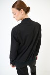 GIACCA BOMBER APERTA COLLO COSTINA FODERA A COLORE NERO