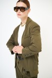 GIACCA BOMBER APERTA COLLO COSTINA FODERA A COLORE VERDE