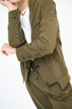 GIACCA BOMBER APERTA COLLO COSTINA FODERA A COLORE VERDE