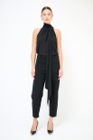 PANTALONE CARROT GABARDINA TINTO CAPO NERO