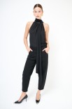 PANTALONE CARROT GABARDINA TINTO CAPO NERO