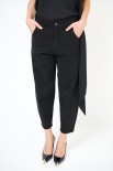 PANTALONE CARROT GABARDINA TINTO CAPO NERO