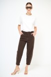 PANTALONE CARROT GABARDINA TINTO CAPO MORO