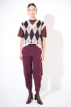 PANTALONE CARROT GABARDINA TINTO CAPO VINO