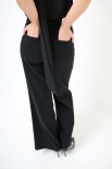 PANTALONE LARGO OBLIQUE TASCHE BULL TINTO CAPO NERO