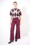 PANTALONE LARGO OBLIQUE TASCHE BULL TINTO CAPO VINO