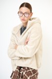 BOMBER ECO FUR CON CAPPUCCIO BURRO