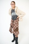 BOMBER ECO FUR CON CAPPUCCIO BURRO