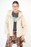 BOMBER ECO FUR CON CAPPUCCIO BURRO