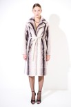 PELLICCIA ECO FUR SCOLLO REVER E CINTURA BURRO