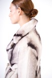 PELLICCIA ECO FUR SCOLLO REVER E CINTURA BURRO