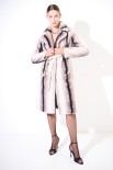 PELLICCIA ECO FUR SCOLLO REVER E CINTURA BURRO