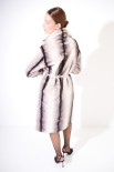 PELLICCIA ECO FUR SCOLLO REVER E CINTURA BURRO